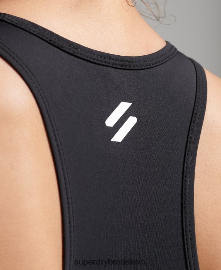 Superdry ženy crossová tréningová podprsenka 6B4ZTR4186 oblečenie čierna
