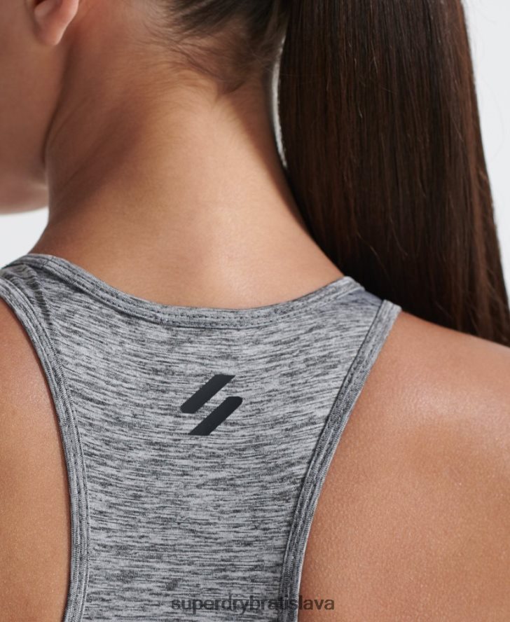 Superdry ženy crossová tréningová podprsenka 6B4ZTR4200 oblečenie sivá