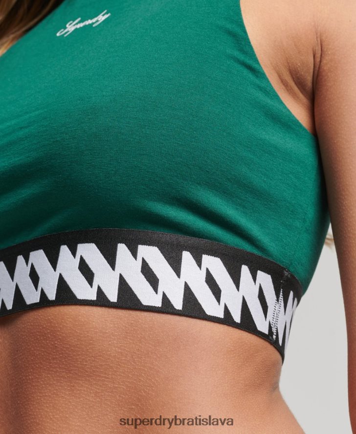 Superdry ženy dedičný top podprsenky 6B4ZTR3051 oblečenie zelená