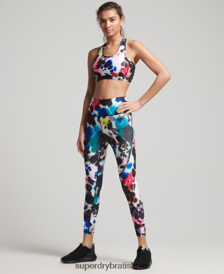 Superdry ženy jadro mid impact podprsenka 6B4ZTR6321 oblečenie multi