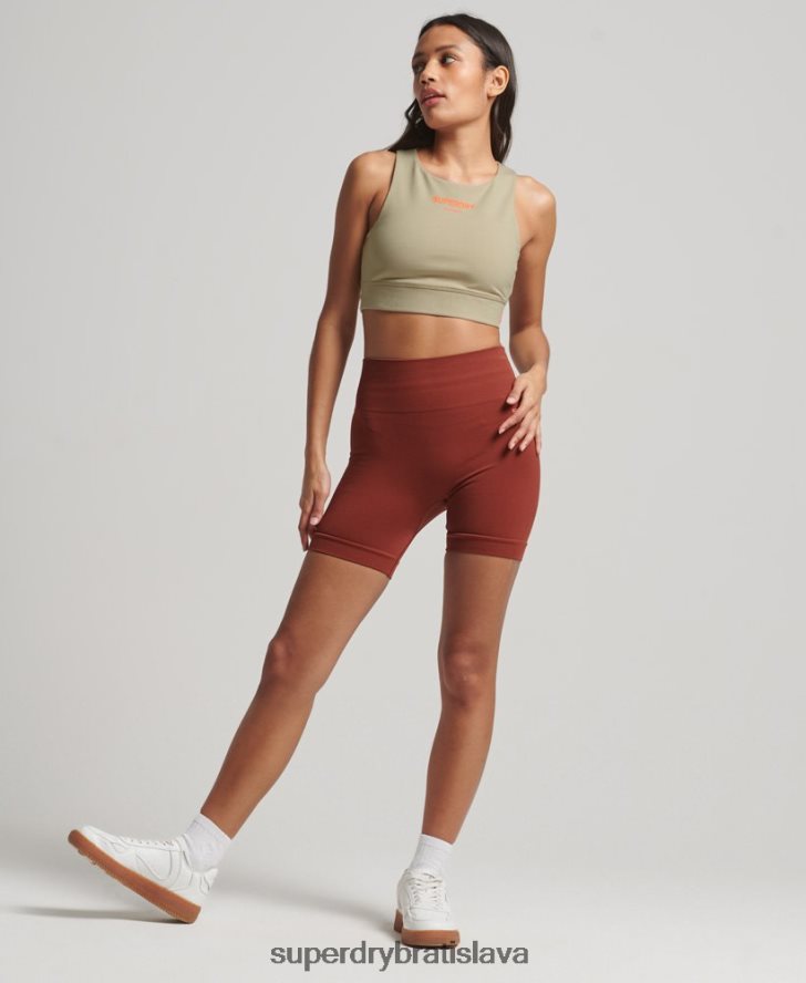 Superdry ženy športová podprsenka z organickej bavlny 6B4ZTR4175 oblečenie béžová