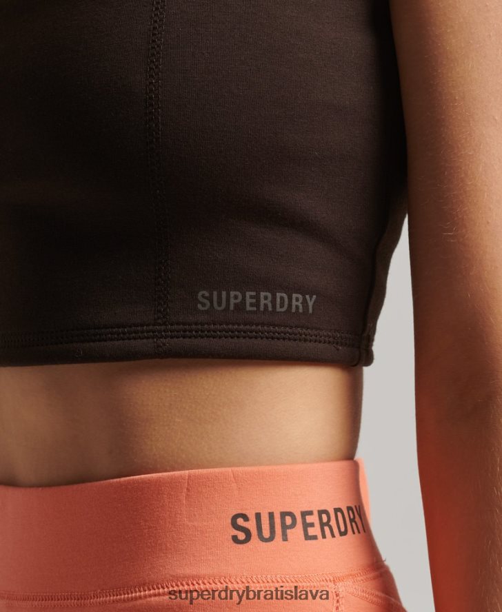Superdry ženy tech top podprsenka 6B4ZTR2997 oblečenie hnedá