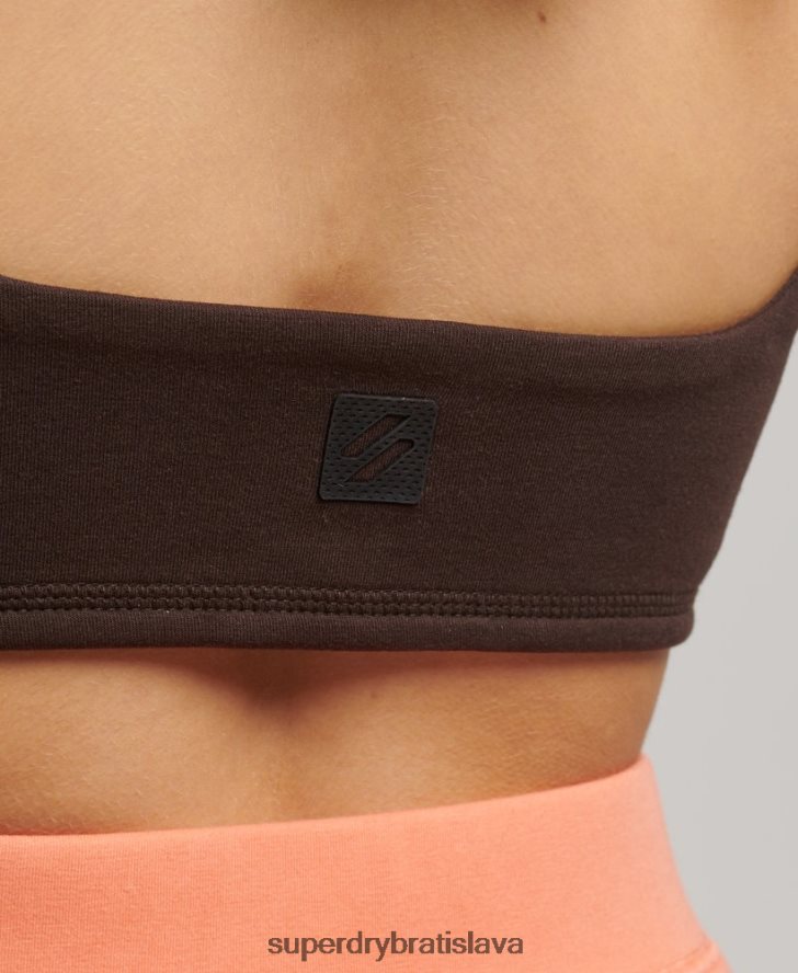 Superdry ženy tech top podprsenka 6B4ZTR2997 oblečenie hnedá