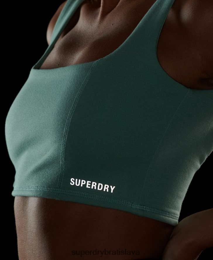 Superdry ženy tech top podprsenka 6B4ZTR2998 oblečenie zelená