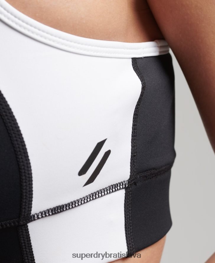 Superdry ženy tréningová asymetrická podprsenka 6B4ZTR6346 oblečenie čierna