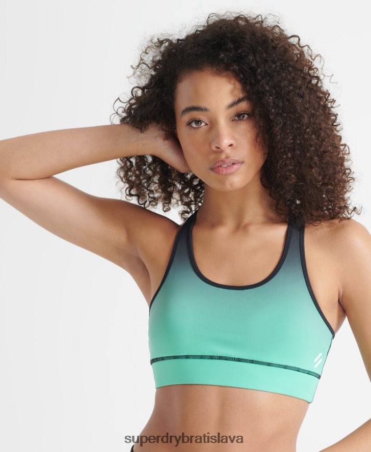 Superdry ženy tréningová nevyhnutná podprsenka 6B4ZTR4203 oblečenie tyrkysová