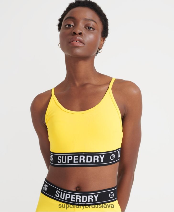 Superdry ženy tréningová podprsenka s logom 6B4ZTR4210 oblečenie žltá