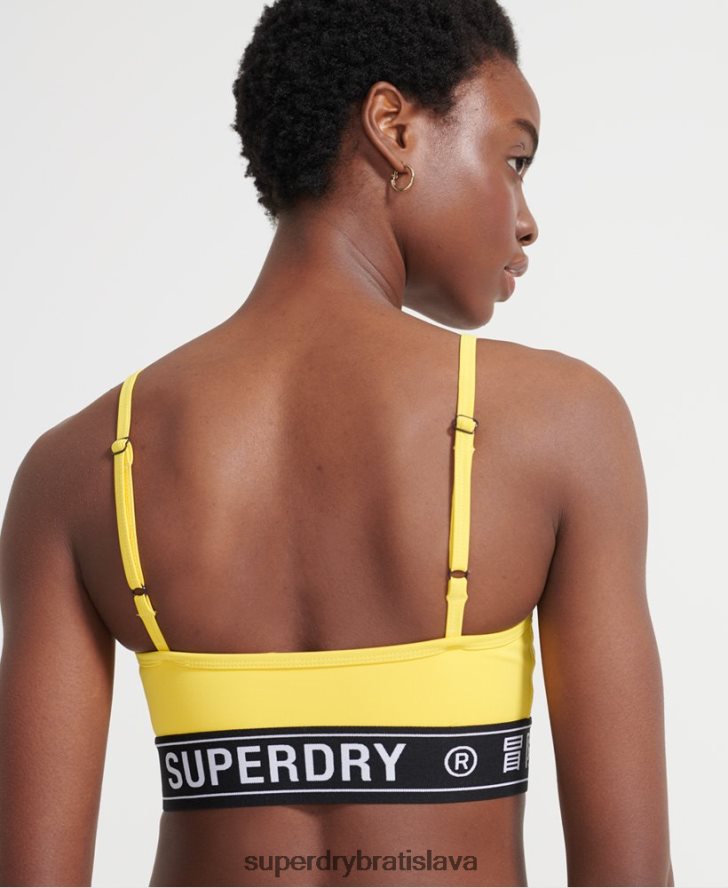 Superdry ženy tréningová podprsenka s logom 6B4ZTR4210 oblečenie žltá