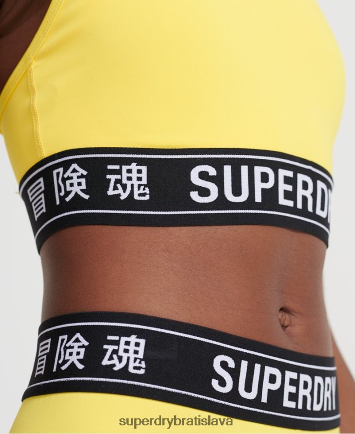 Superdry ženy tréningová podprsenka s logom 6B4ZTR4210 oblečenie žltá