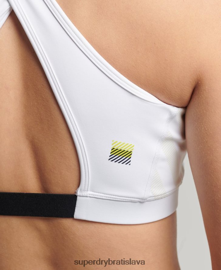 Superdry ženy train mid impact lock up bra 6B4ZTR4208 oblečenie biely