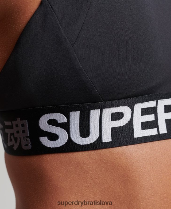 Superdry ženy vlečka značková elastická podprsenka 6B4ZTR4172 oblečenie čierna