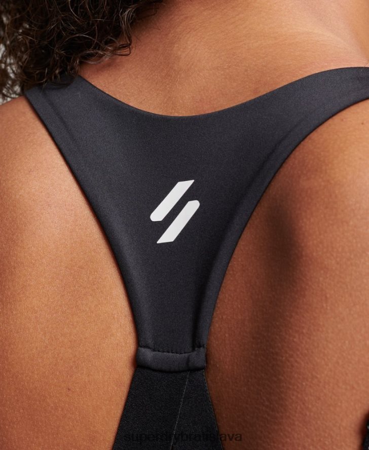 Superdry ženy vlečka značková elastická podprsenka 6B4ZTR4172 oblečenie čierna