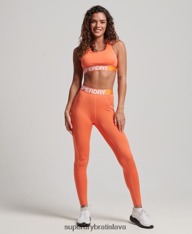 Superdry ženy vlečka značková elastická podprsenka 6B4ZTR4179 oblečenie oranžová