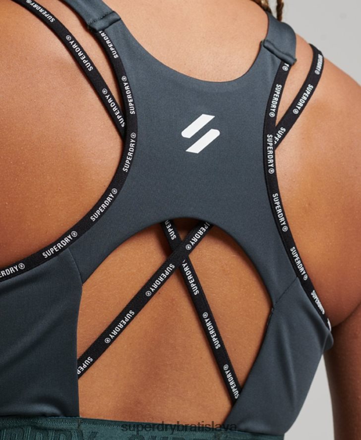 Superdry ženy vlečka značková elastická podprsenka 6B4ZTR4180 oblečenie zelená