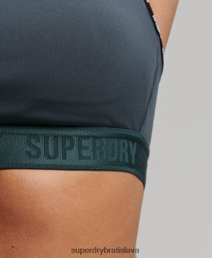 Superdry ženy vlečka značková elastická podprsenka 6B4ZTR4180 oblečenie zelená