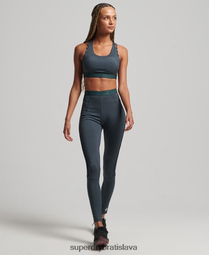 Superdry ženy vlečka značková elastická podprsenka 6B4ZTR4180 oblečenie zelená