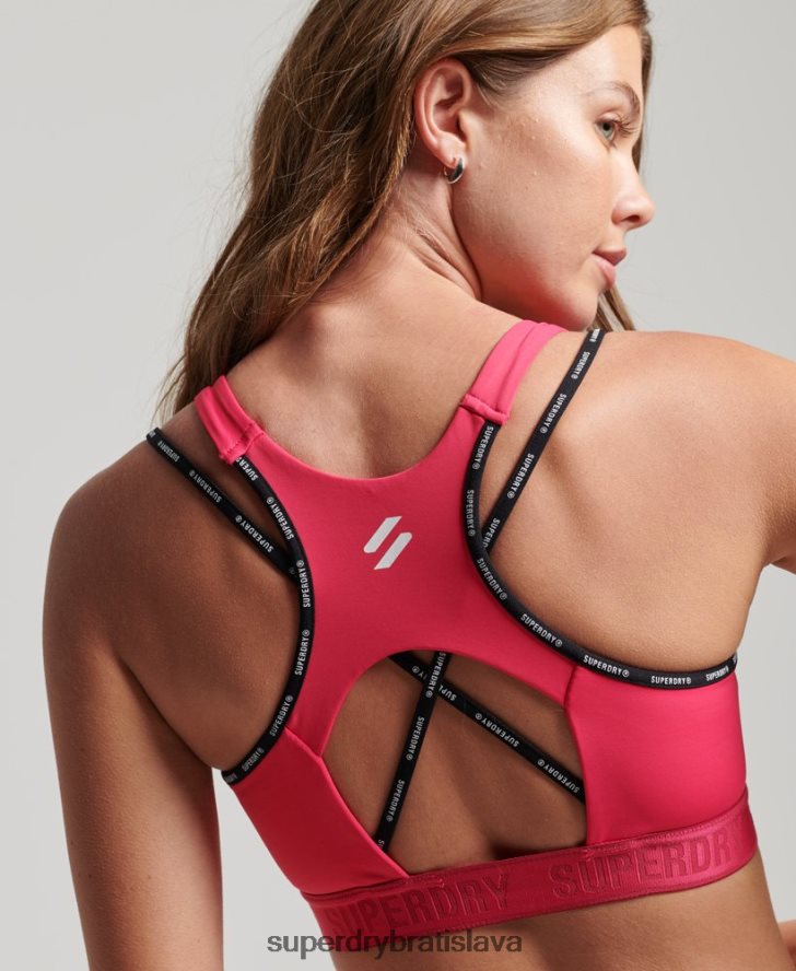 Superdry ženy vlečka značková elastická podprsenka 6B4ZTR4182 oblečenie Ružová
