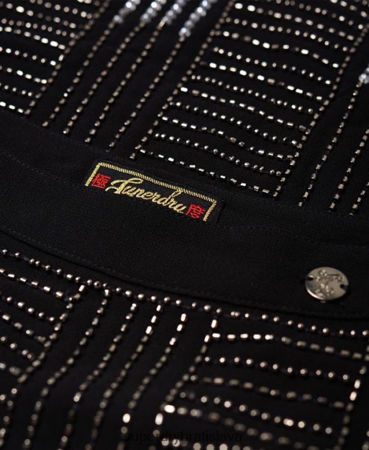 Superdry ženy ľadovcovú sukňu 6B4ZTR4168 oblečenie čierna
