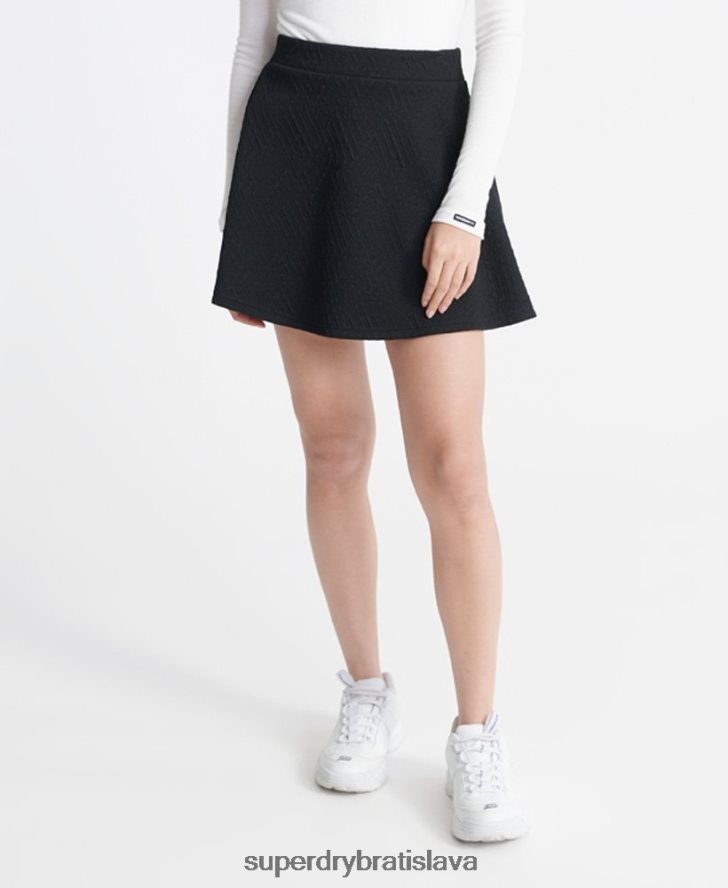 Superdry ženy brooke skater sukňa 6B4ZTR4166 oblečenie čierna