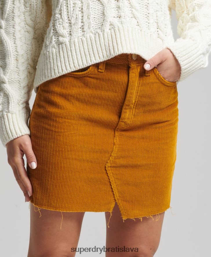 Superdry ženy džínsová minisukňa 6B4ZTR6616 oblečenie žltá