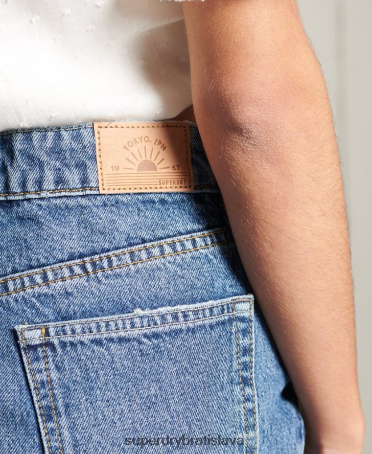 Superdry ženy džínsová minisukňa 6B4ZTR6758 oblečenie Modrá