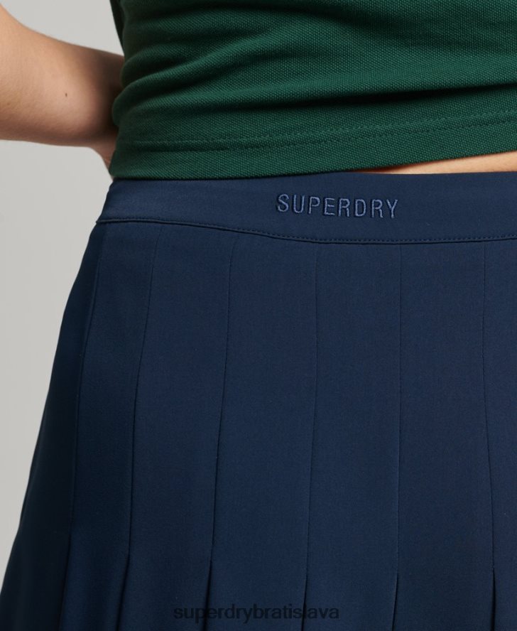Superdry ženy kód základná tenisová sukňa 6B4ZTR6509 oblečenie námorníctvo