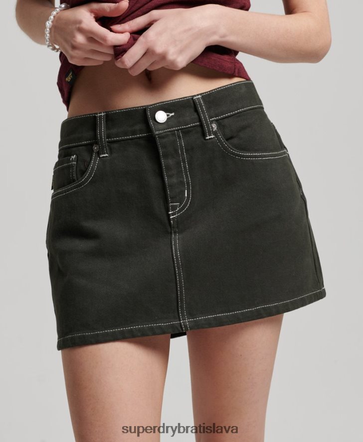 Superdry ženy pracovné oblečenie minisukňa 6B4ZTR4121 oblečenie zelená