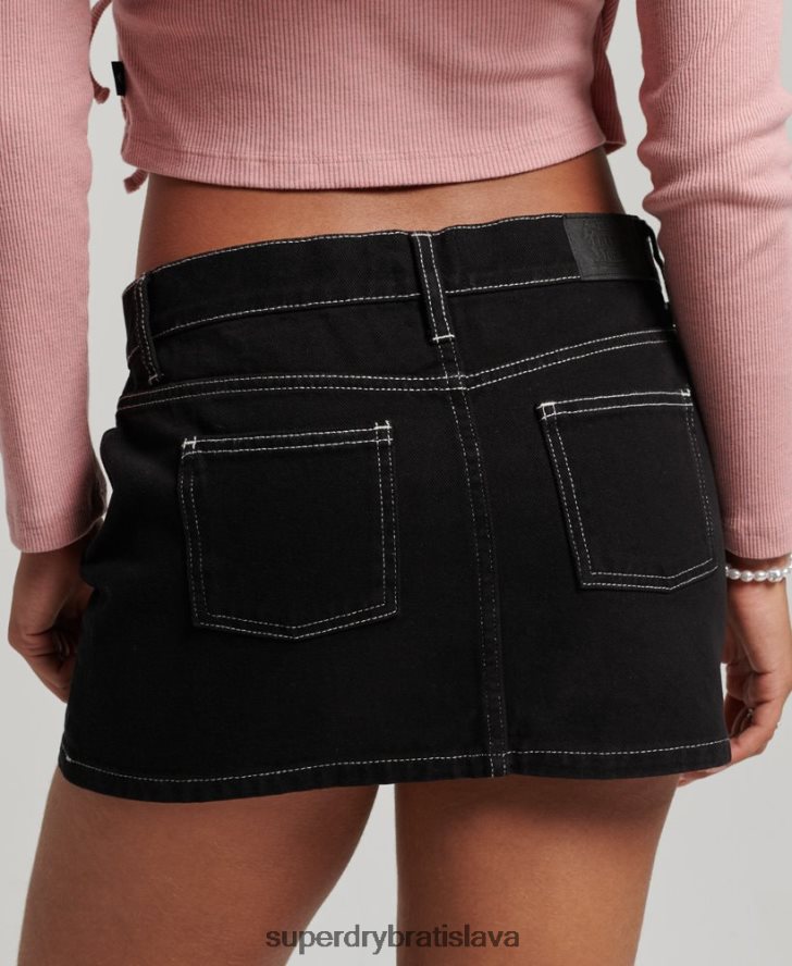 Superdry ženy pracovné oblečenie minisukňa 6B4ZTR4132 oblečenie čierna