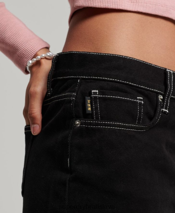 Superdry ženy pracovné oblečenie minisukňa 6B4ZTR4132 oblečenie čierna