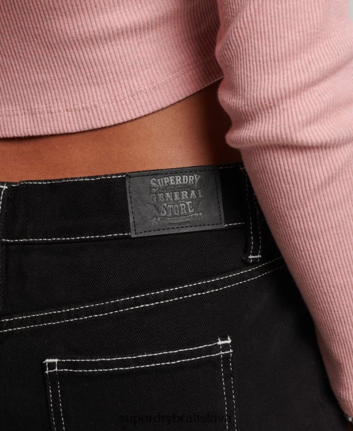 Superdry ženy pracovné oblečenie minisukňa 6B4ZTR4132 oblečenie čierna