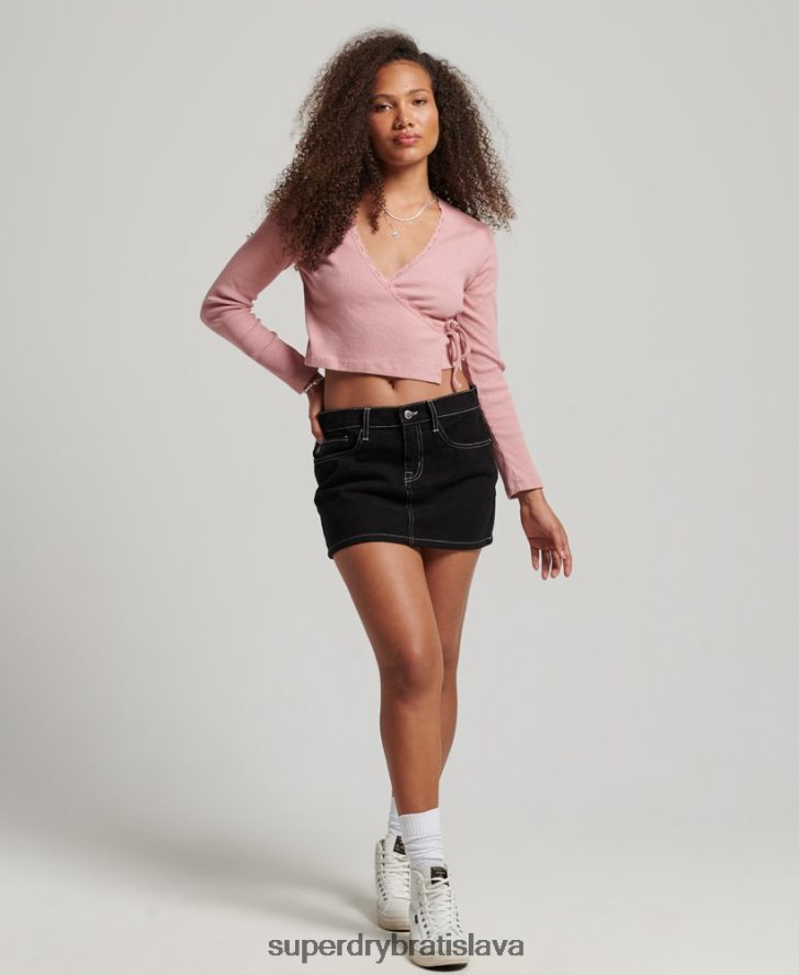 Superdry ženy pracovné oblečenie minisukňa 6B4ZTR4132 oblečenie čierna