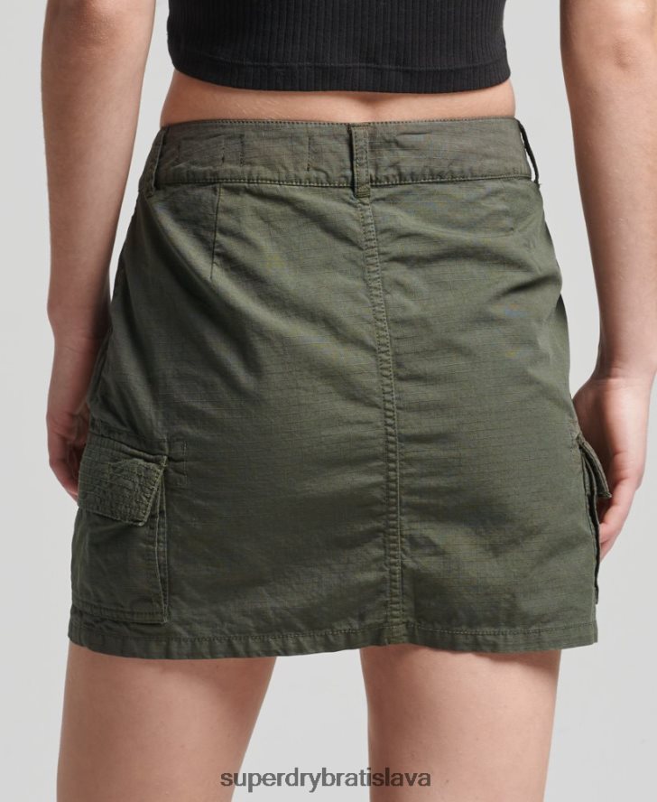 Superdry ženy vintage úžitková minisukňa 6B4ZTR6519 oblečenie kaki