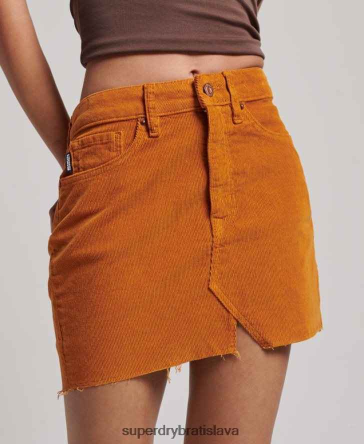Superdry ženy vintage šnúrová minisukňa 6B4ZTR4149 oblečenie hnedá