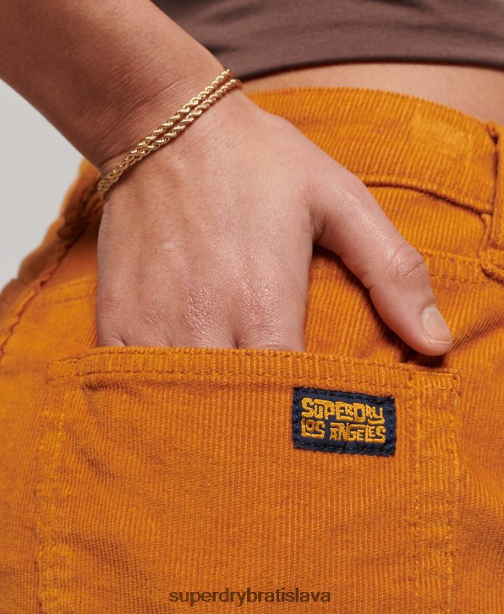 Superdry ženy vintage šnúrová minisukňa 6B4ZTR4149 oblečenie hnedá