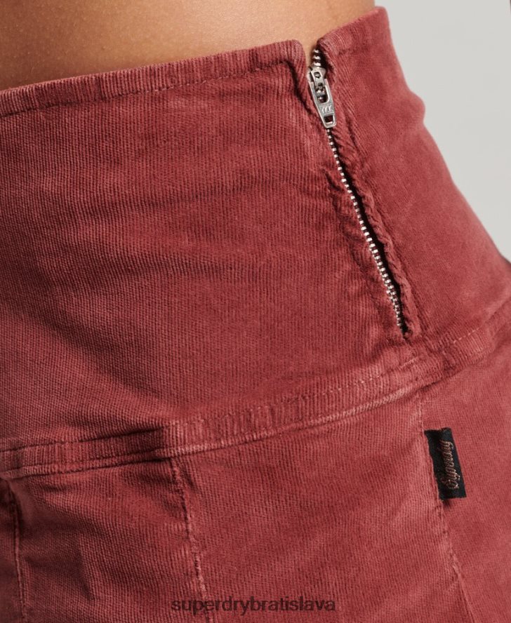 Superdry ženy vintage šnúrová plisovaná minisukňa 6B4ZTR4139 oblečenie červená