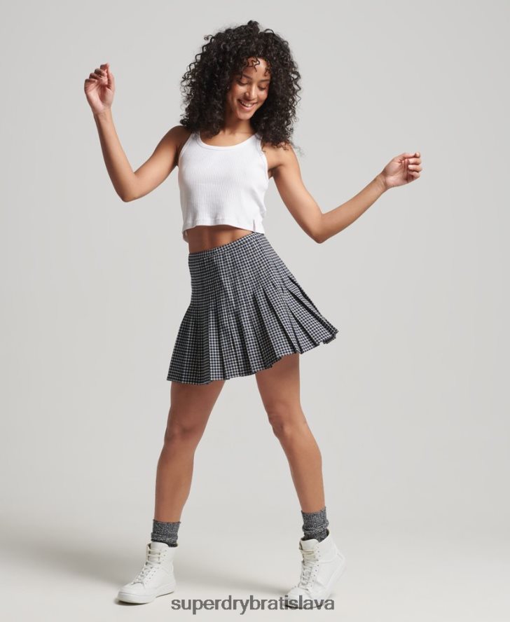 Superdry ženy vintage plisovaná minisukňa 6B4ZTR4148 oblečenie červená