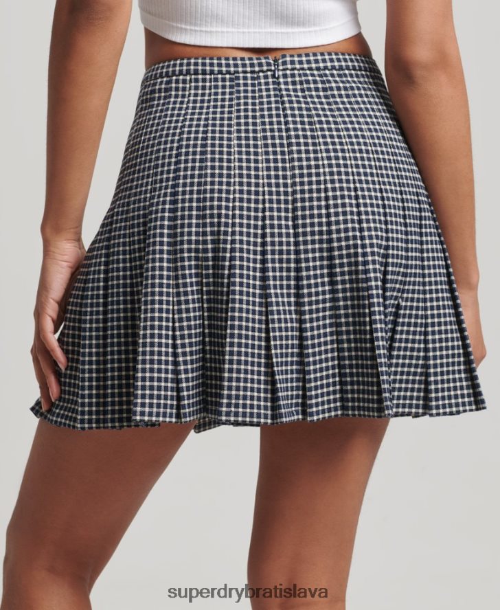Superdry ženy vintage plisovaná minisukňa 6B4ZTR4148 oblečenie červená
