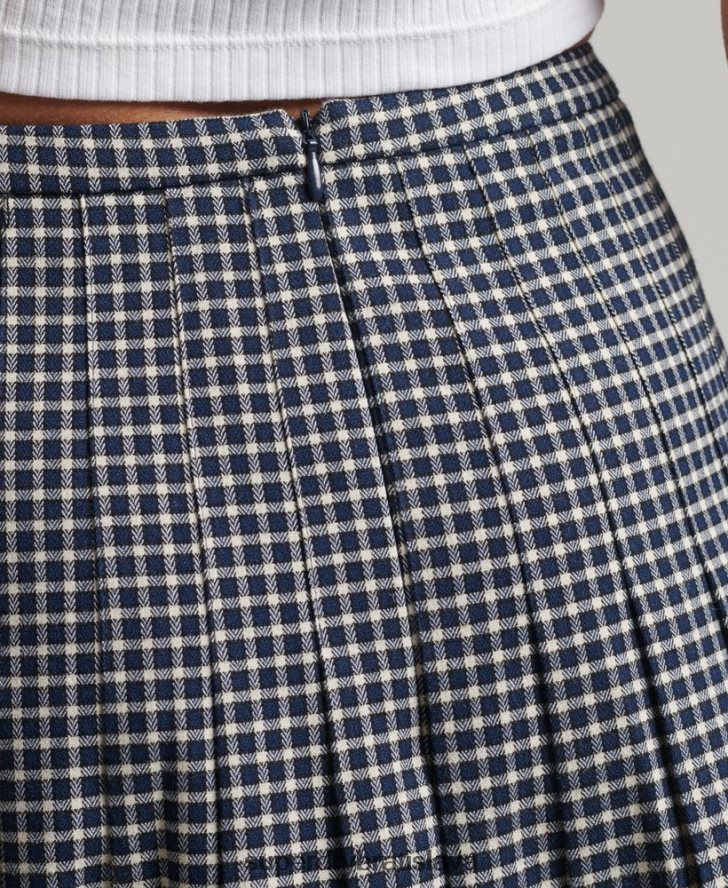 Superdry ženy vintage plisovaná minisukňa 6B4ZTR4148 oblečenie červená