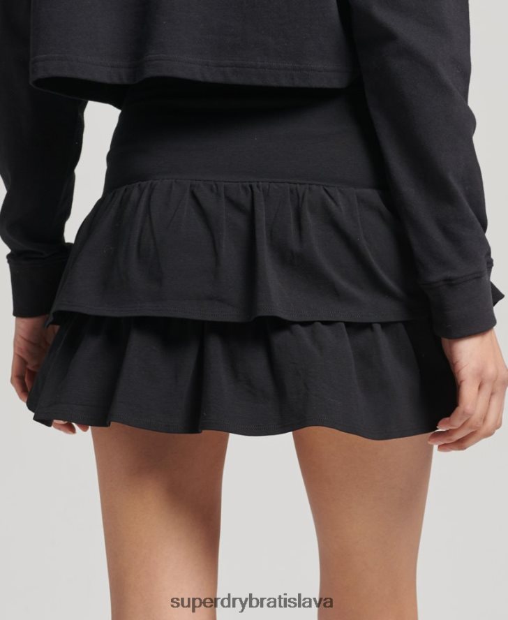 Superdry ženy vintage sukňa z 90-tych rokov 6B4ZTR4128 oblečenie čierna