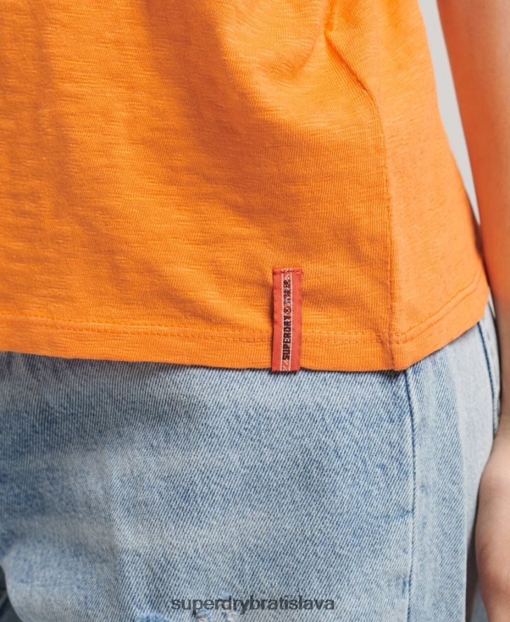 Superdry ženy Vintage surfová rancherová vesta z organickej bavlny 6B4ZTR6573 oblečenie oranžová