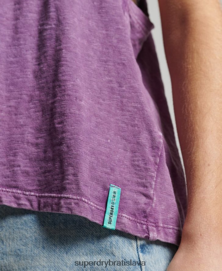 Superdry ženy Vintage surfová rancherová vesta z organickej bavlny 6B4ZTR6693 oblečenie Fialová