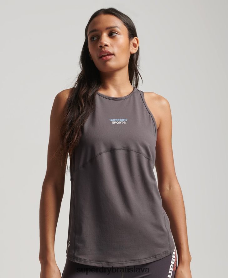 Superdry ženy aktívna vesta 6B4ZTR2978 oblečenie sivá