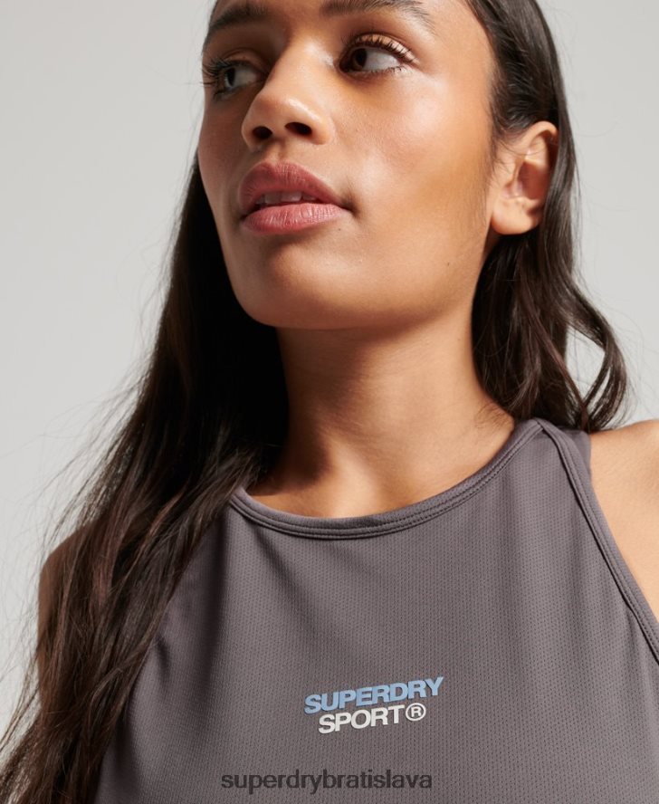 Superdry ženy aktívna vesta 6B4ZTR2978 oblečenie sivá