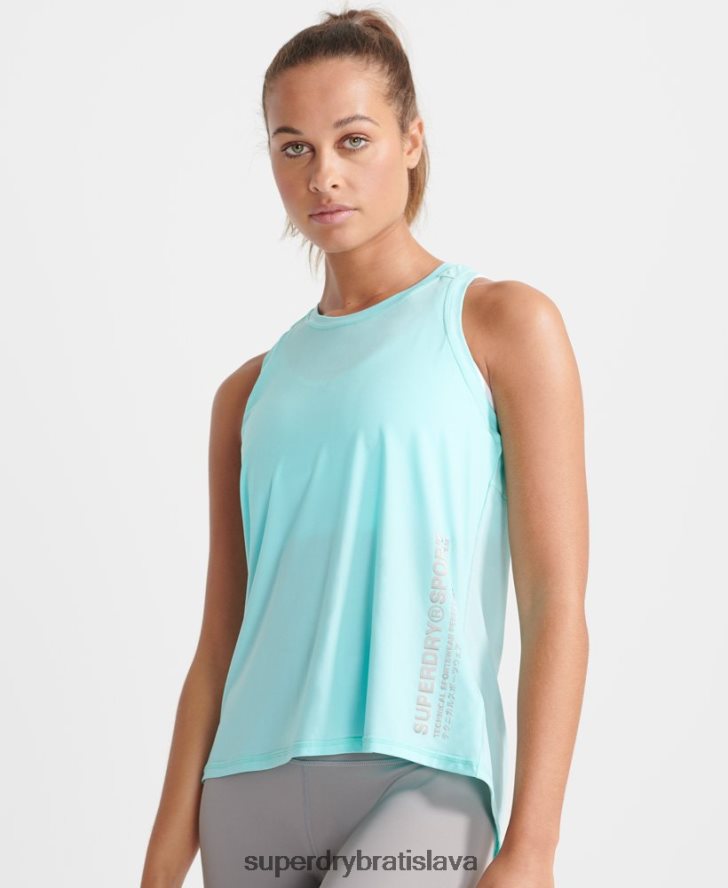 Superdry ženy chladivé voľné tielko 6B4ZTR4211 oblečenie Modrá