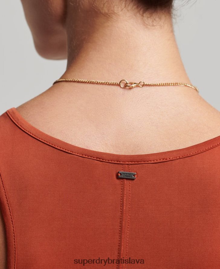 Superdry ženy cupro tielko 6B4ZTR6705 oblečenie červená
