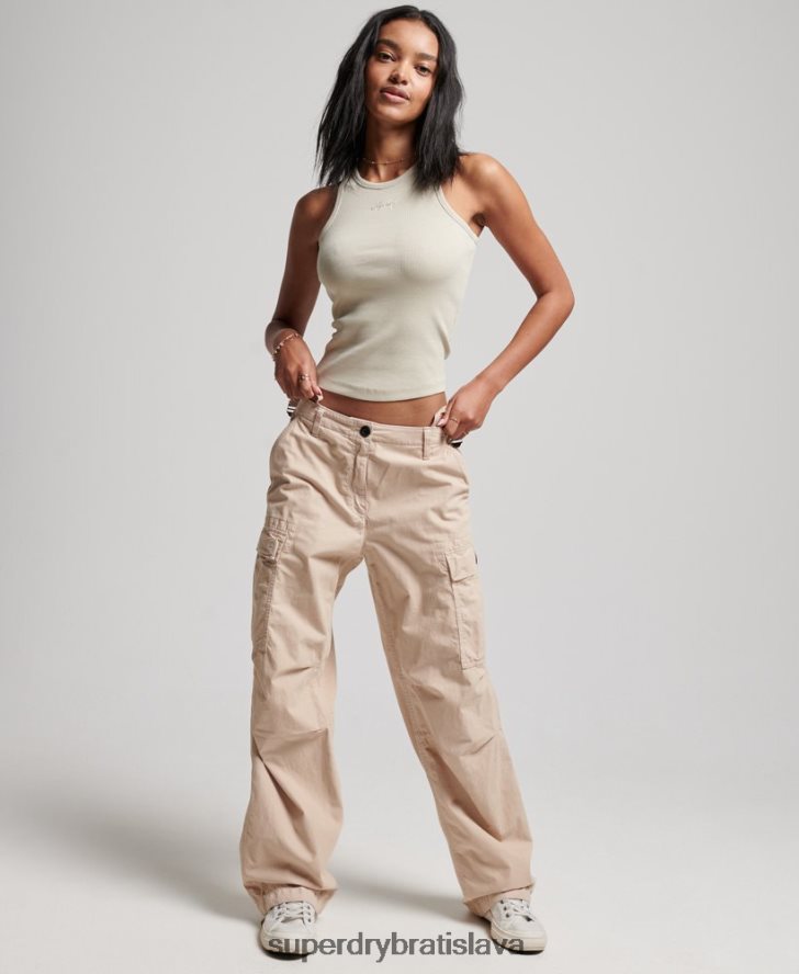 Superdry ženy nevyhnutné tielko 6B4ZTR2896 oblečenie béžová