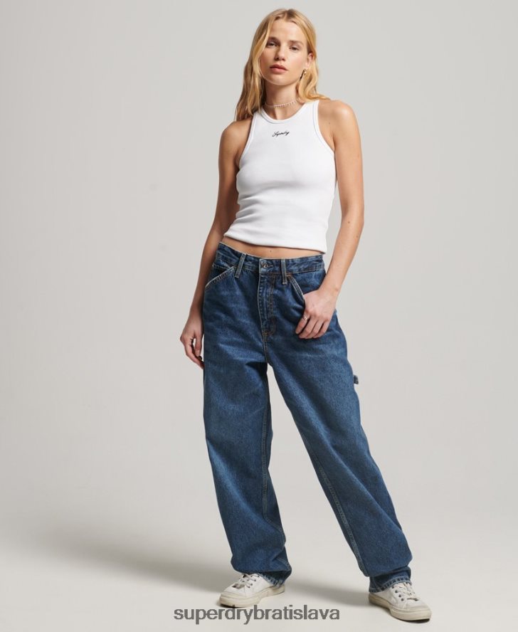 Superdry ženy nevyhnutné tielko 6B4ZTR3008 oblečenie biely
