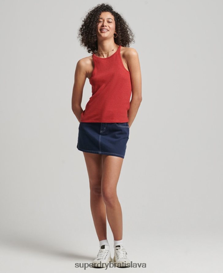 Superdry ženy pretekárske tielko 6B4ZTR2924 oblečenie červená