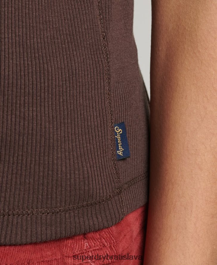 Superdry ženy pretekárske tielko 6B4ZTR2925 oblečenie hnedá