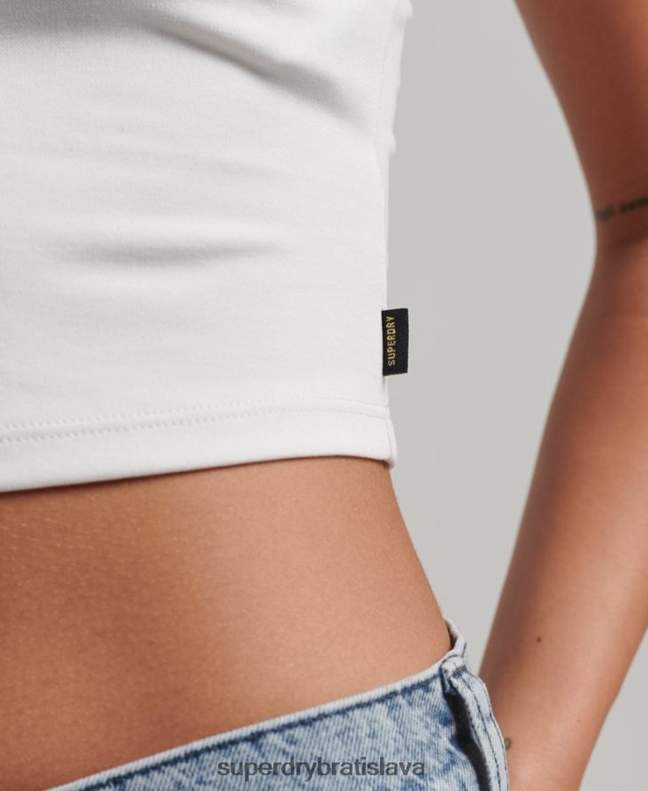 Superdry ženy pretekárske tielko s dresom studios 6B4ZTR2902 oblečenie biely